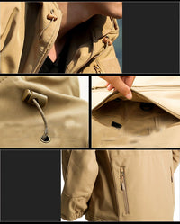 Men's Winter Autumn Softshell Fleece Jackets Windproof Outdoor Fishing Hiking Hunting Thermal Camping Cargo Coats Warm M-5XL