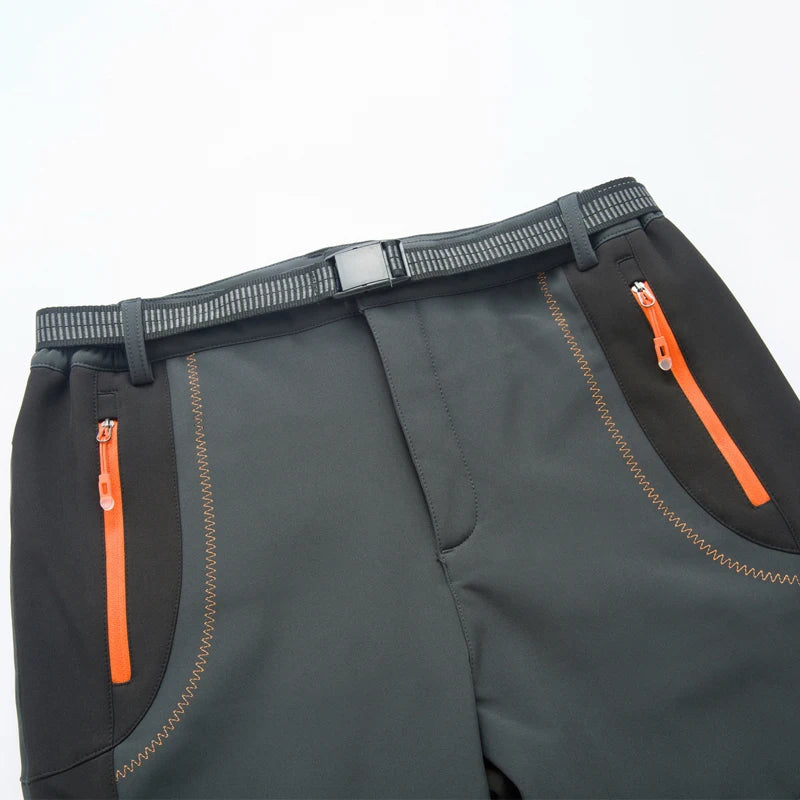 LNGXO Thick Warm Fleece Hiking Pants | Waterproof & Windproof Outdoor Pants