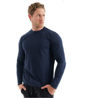 100% Merino Wool Base Layer Men Merino Wool Long Sleeve 240G Midweight Thermal Underwear Wicking Breathable Top + Hiking Socks