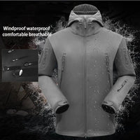 Winter Waterproof Tactical Jackets Sets Men Outdoor Soft Shell Hiking Hunting Jacket Suit Fleece Cargo Pant Tracksuits