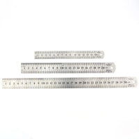 Stainless Steel Metal Ruler | Double-Sided Straightedge Scale (0–15 / 25 / 30 cm)