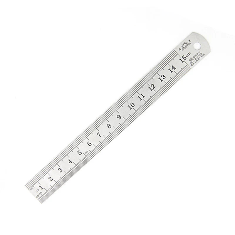 Straightedge Double Side Scale Metal Ruler | Stainless Steel Measuring Tool