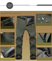 TRVLWEGO Men’s Winter Softshell Pants | Waterproof Hiking & Outdoor Pants