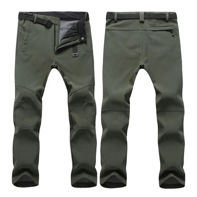 TRVLWEGO Men’s Winter Softshell Pants | Waterproof Hiking & Outdoor Pants