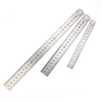 Stainless Steel Metal Ruler | Double-Sided Straightedge Scale (0–15 / 25 / 30 cm)