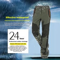 LNGXO Thick Warm Fleece Hiking Pants | Waterproof & Windproof Outdoor Pants