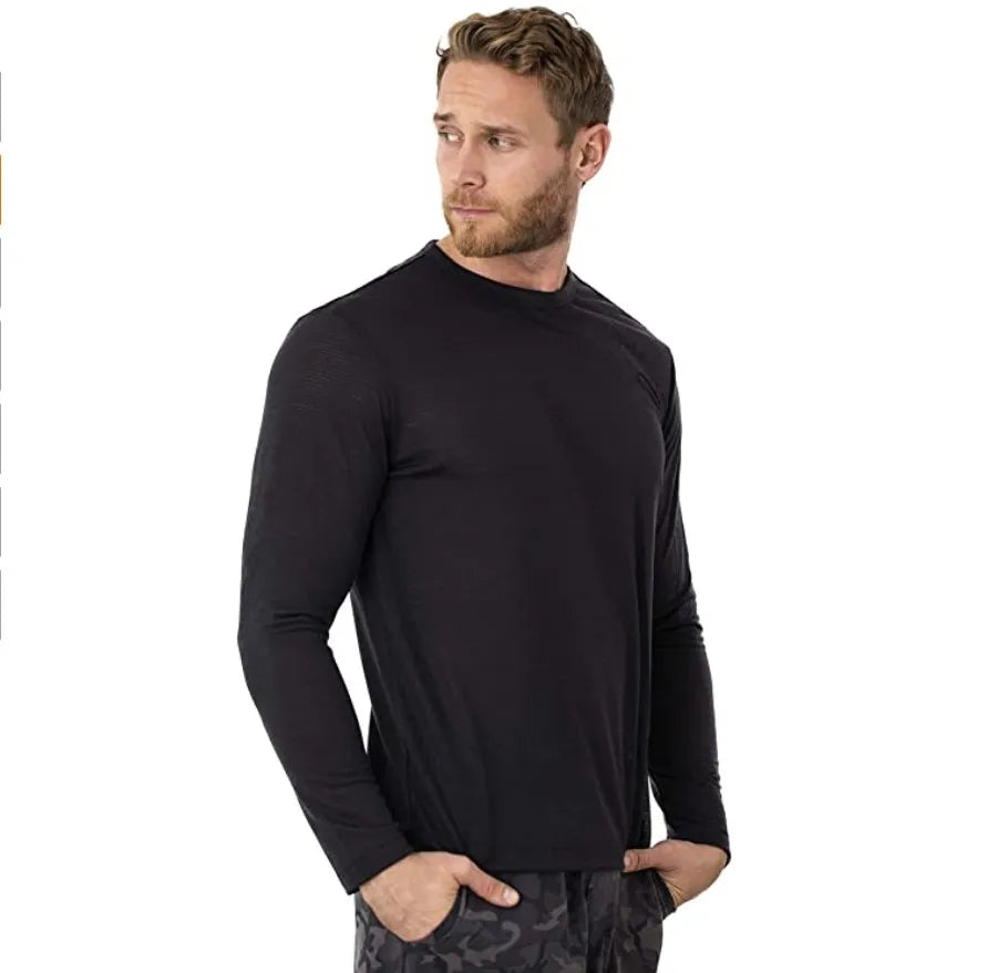 Merino Wool Base Layer Set | Men’s Long Sleeve Thermal Top & Hiking Socks