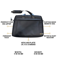 EscapeZone Bulletproof IIIa Faraday Laptop Shoulder Bag