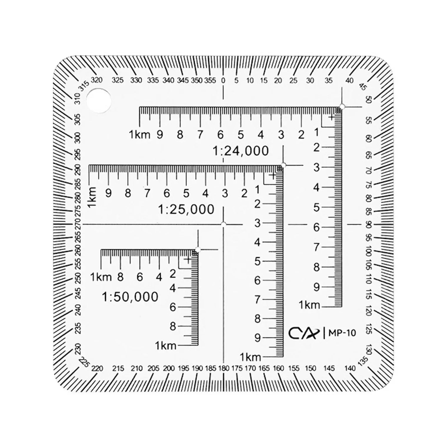 UTM Corner Ruler | Map Reading Tool | Durable Acrylic Coordinate Ruler