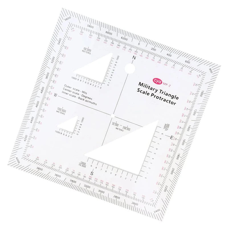 Military MGRS Map Coordinate Scale Protractor | Land Navigation Tool