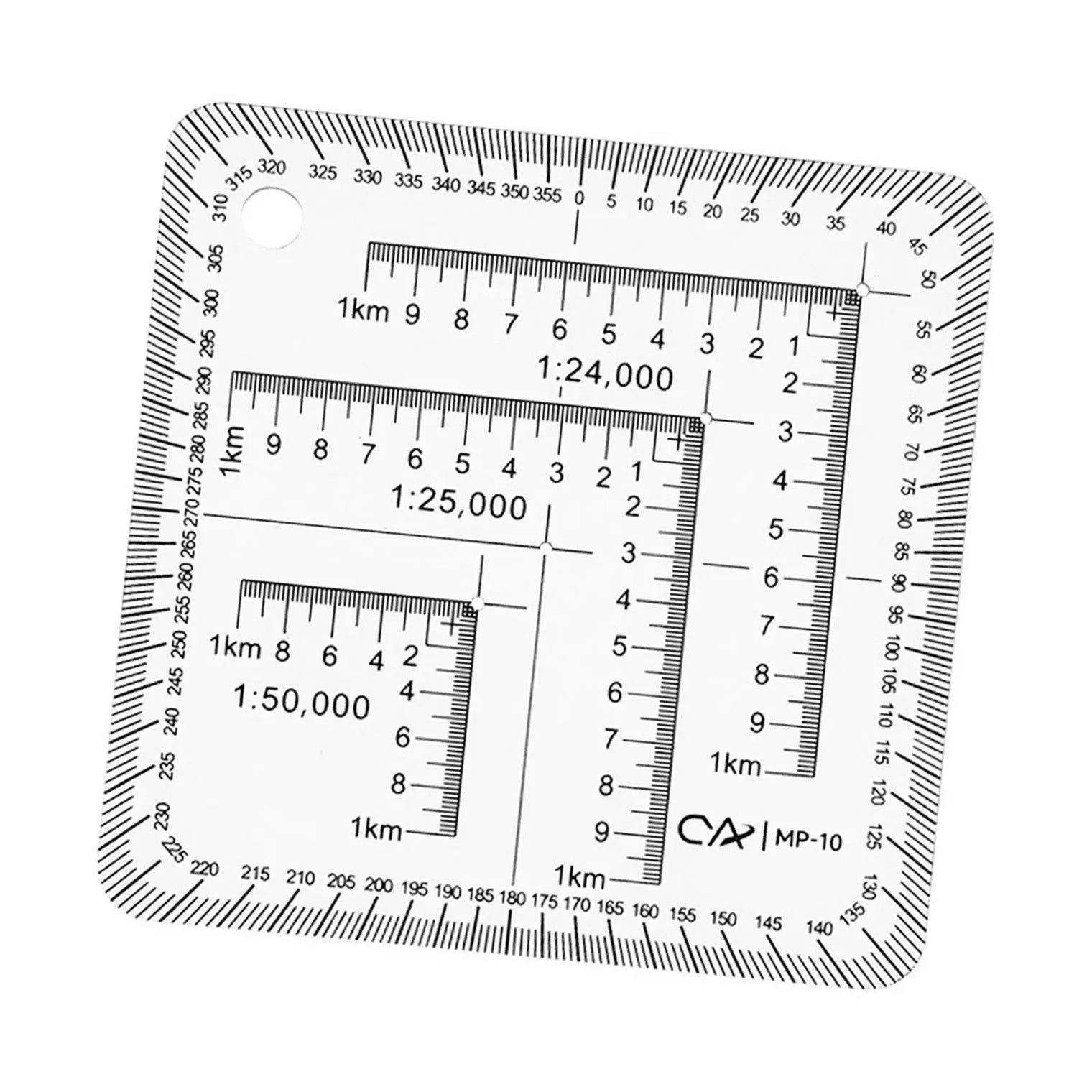 UTM Corner Ruler | Map Reading Tool | Durable Acrylic Coordinate Ruler