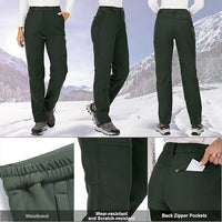 TRVLWEGO Women’s Winter Hiking Pants | Waterproof Softshell Ski & Trekking Trousers
