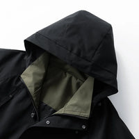 New Waterproof Jacket Men Outdoor Softshell Zip Up Hooded Jacket Windbreaker Hiking Camping Coat Lightweight Spring Autumn Coats