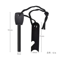 Fire Steel Magnesium Rod | Spark Steel with Chain & Compass