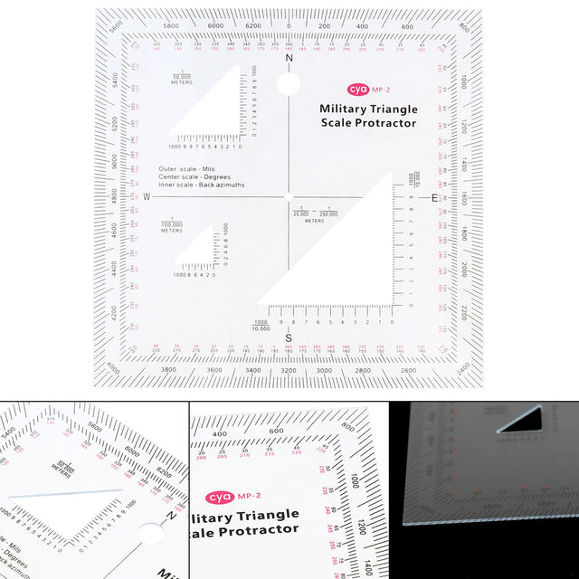 Military Map Navigation Scale Ruler | 1:25K–1:250K Metric