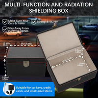Anti Theft Faraday Box with Bag for Key Fob Cage RFID Faraday Key Fob Protector Radiation-proof Mobile Phone Box Car Keyless