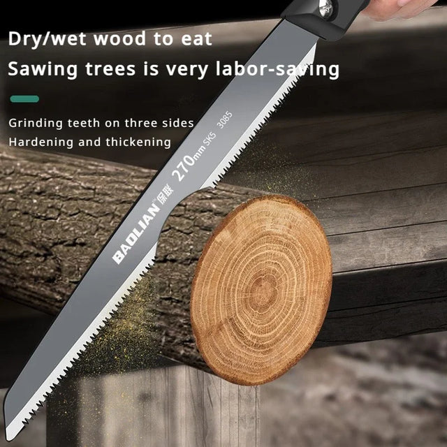 Folding Hand Saw Outdoor for Wood Branches Cutting Tree Trimming Camping Backpacking Hiking Ergonomic No-Slip Handle Hand Tools