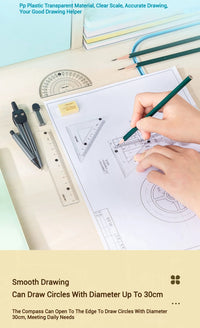 Deli Compass Set | Multifunctional Drawing & Ruler Kit