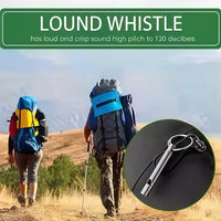 Titanium Emergency Survival Whistle with Lanyard – Ultralight Safety Whistle for Camping, Hiking & Outdoor Adventures