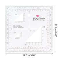 Military MGRS Map Coordinate Scale Protractor | Land Navigation Tool