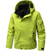 New Waterproof Jacket Men Outdoor Softshell Zip Up Hooded Jacket Windbreaker Hiking Camping Coat Lightweight Spring Autumn Coats