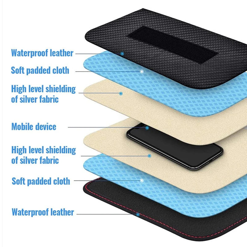 Faraday Pouch for Car Keys | 2-Pack RFID Signal Blocking Bag