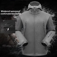 Winter Waterproof Tactical Jackets Sets Men Outdoor Soft Shell Hiking Hunting Jacket Suit Fleece Cargo Pant Tracksuits