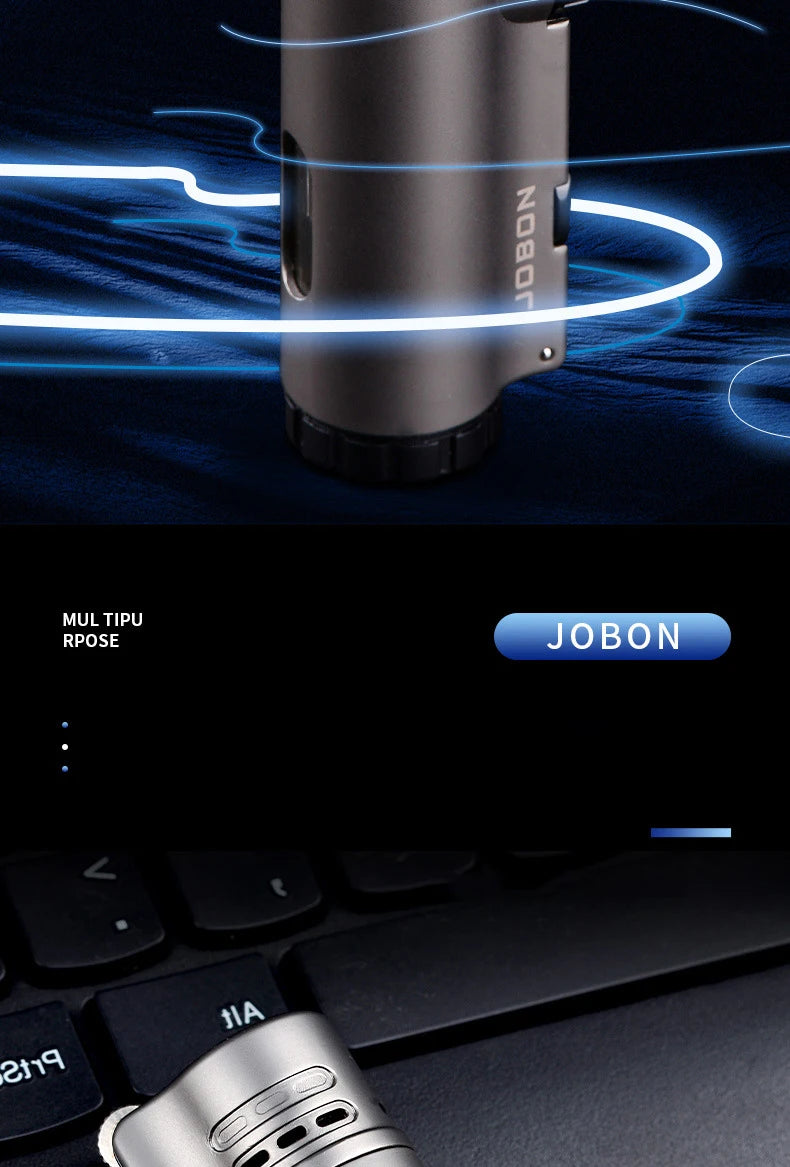 4-Flame Jet Torch Windproof Cigar Lighter | Metal Butane Lighter