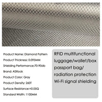 Fabric RFID Shielding Material | WiFi / RF Anti-Radiation Conductive Shielding