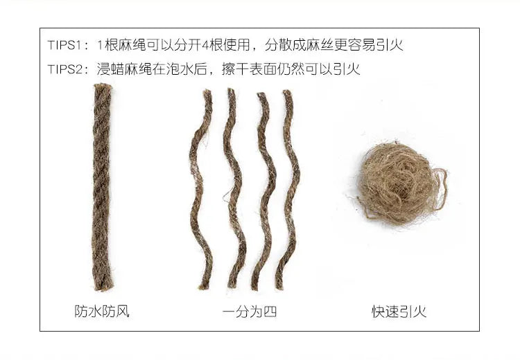 Windproof Waterproof Flint Fire Starter | Outdoor Survival Fire Stick