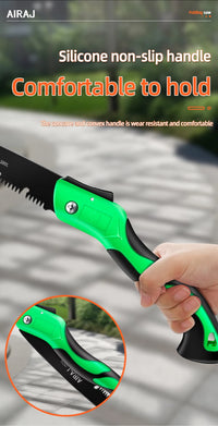 AIRAJ 1pc Extended Multi-functional Hand Saw, Woodworking Portable Steel Saw, Outdoor Tree And Camping Hand Saw