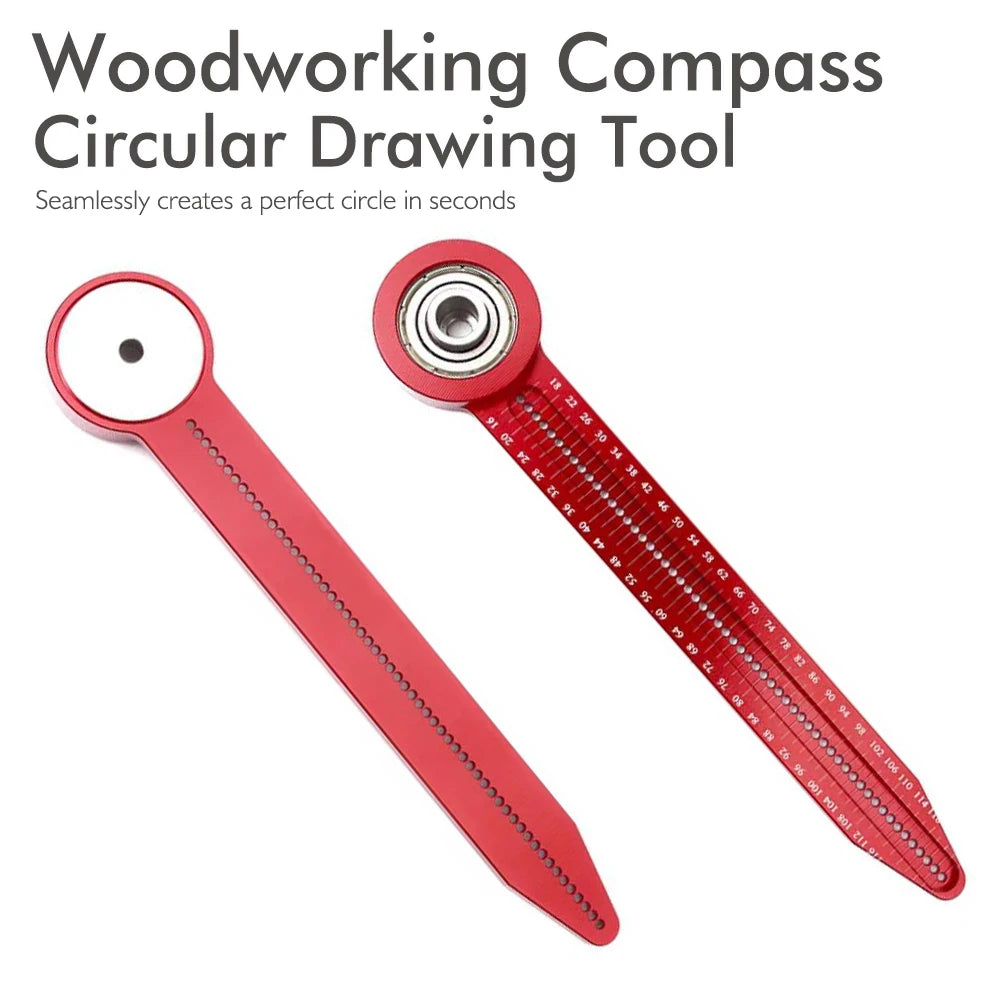 Woodworking Drawing Compass | Circular Hole Ruler & Scribe Gauge
