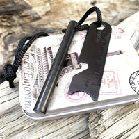 Fire Steel Magnesium Rod | Spark Steel with Chain & Compass