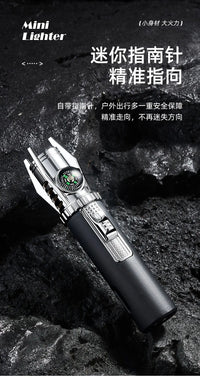 Windproof Emergency Lighter Gun with Compass | Survival Fire Starter