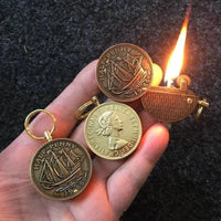 Retro Coin Kerosene Torch Lighter | Mini Portable Keychain Cigarette Lighter