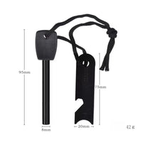 Fire Starter Magnesium Rod with Bottle Opener | Flint Steel Survival Tool