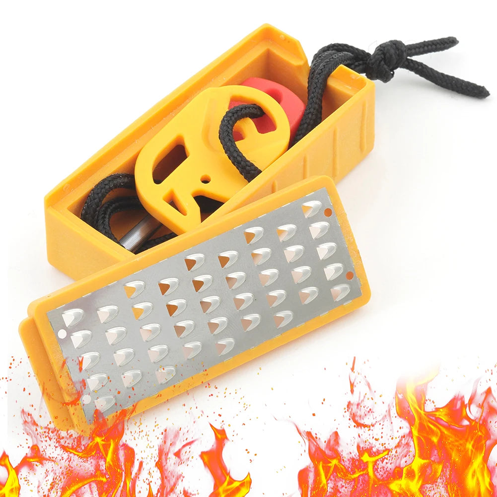 Smith's 50562 Pack Pal Tinder Maker with Fire Starter | Stainless Steel Grater | Outdoor Survival Tool