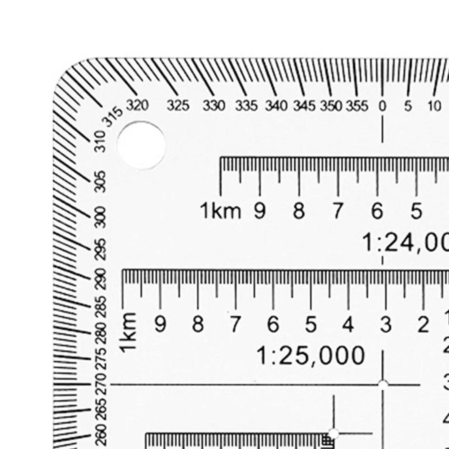 UTM Corner Ruler | Map Reading Tool | Durable Acrylic Coordinate Ruler