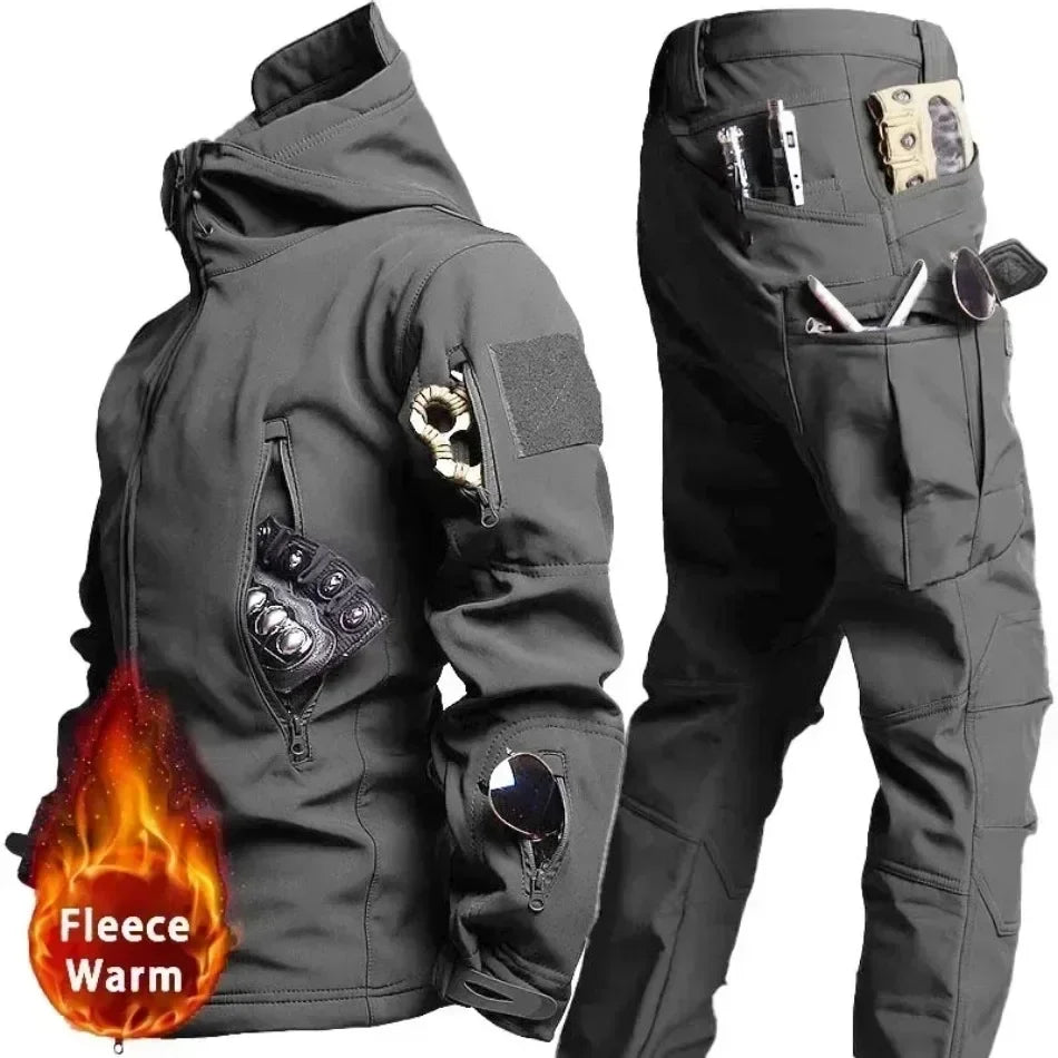 Men’s Military Tactical Jacket & Pants Set | Waterproof Hiking & Outdoor Suit