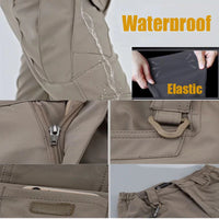 Men's Spring Autumn Tactical Combat Gargo Elastic Camping Hiking Trekking Climbing Outdoor Trousers Softshell Quick Dry Pants