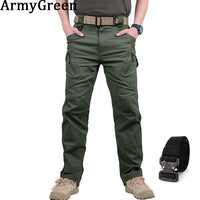 Mens Waterproof Cargo Pants Elastic Multiple Pocket Military Male Trousers Outdoor Joggers Pant Plus Size Tactical Pants Men
