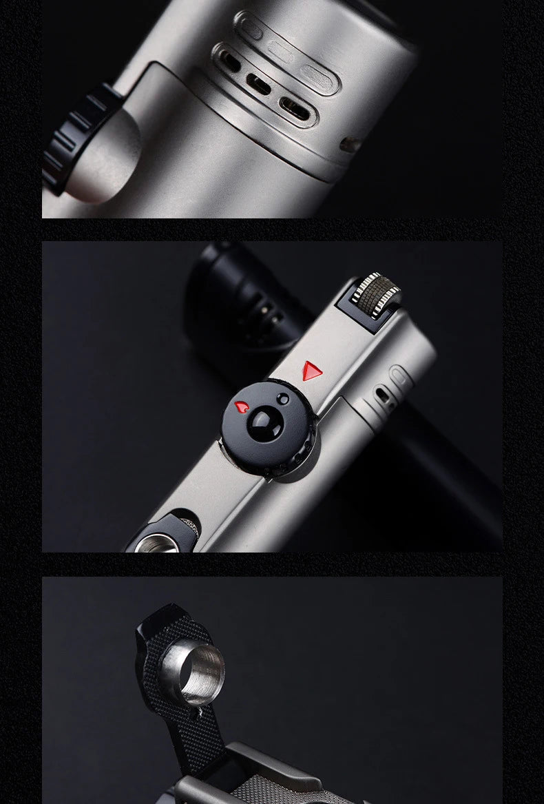 4-Flame Jet Torch Windproof Cigar Lighter | Metal Butane Lighter
