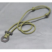 Survival Fire Starter Paracord Necklace | Flint & Steel EDC Tool