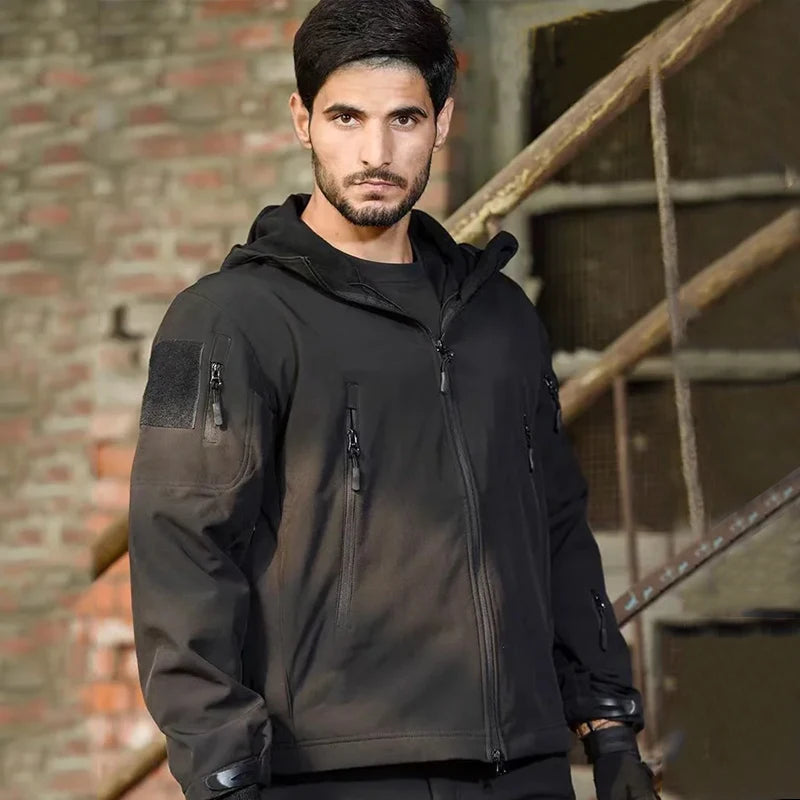 Winter Waterproof Tactical Jackets Sets Men Outdoor Soft Shell Hiking Hunting Jacket Suit Fleece Cargo Pant Tracksuits