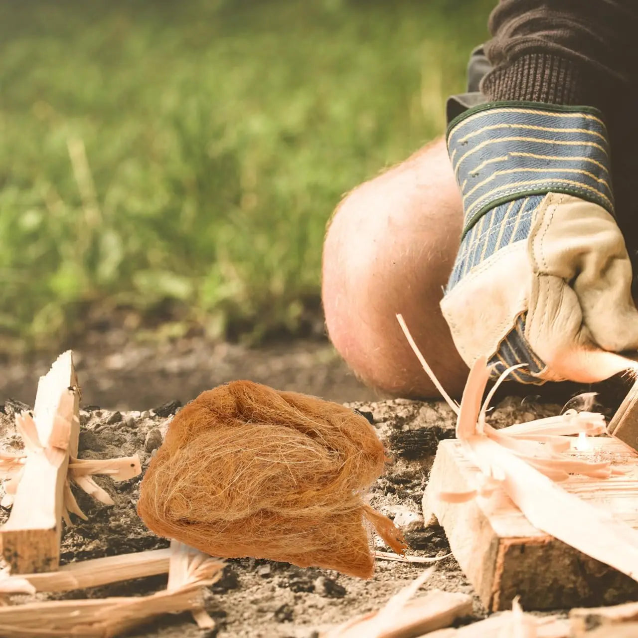 Natural Jute Silk Fire Starters | Lightweight Emergency Fire Igniter