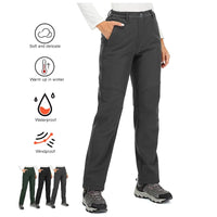 TRVLWEGO Women’s Winter Hiking Pants | Waterproof Softshell Ski & Trekking Trousers