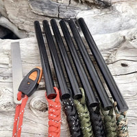 10x150mm Outdoor Flint Magnesium Fire Starter | EDC Survival Kit with Scraper & Whistle