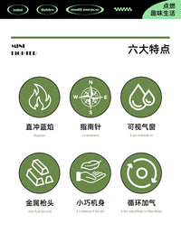 Windproof Emergency Lighter Gun with Compass | Survival Fire Starter