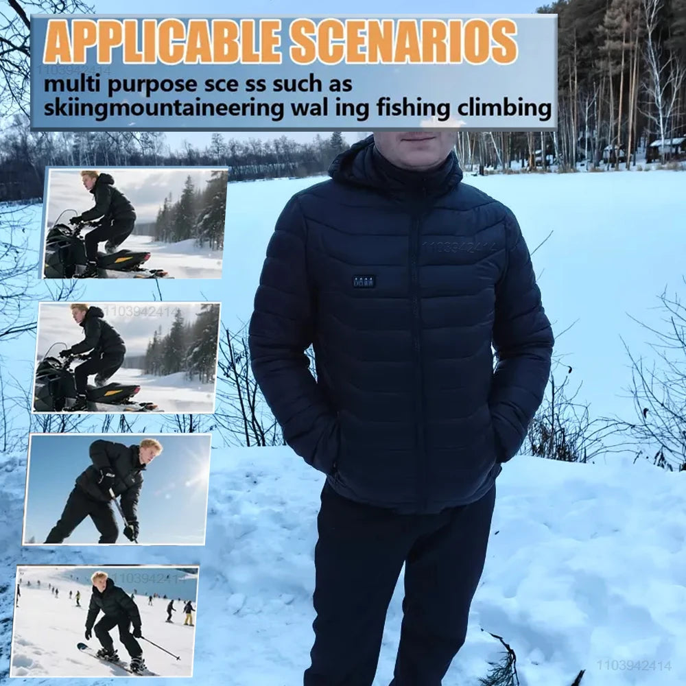 Unisex Heated Jacket | Winter Down Hoodie