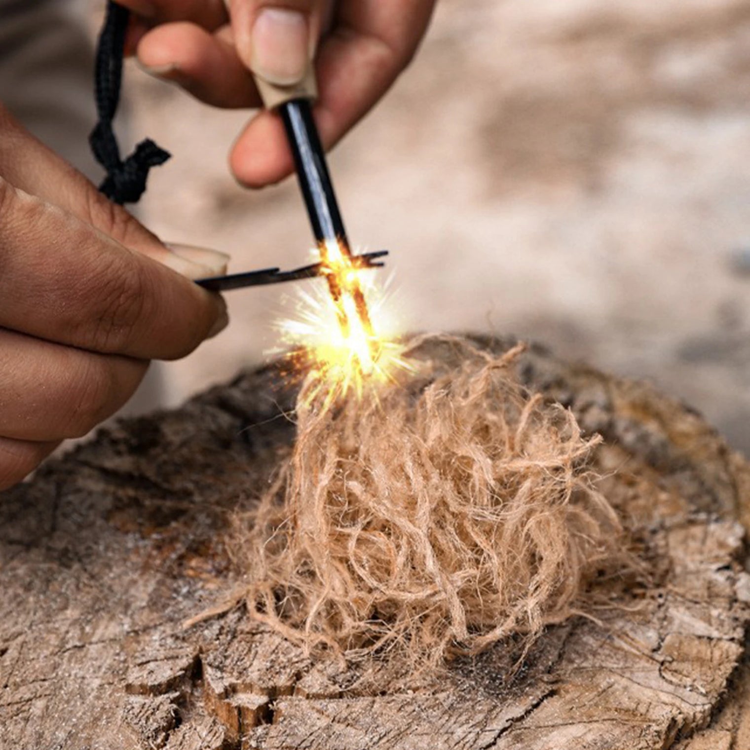 Outdoor Survival Tinder Rope | Quick Fire Starter for Camping & Hiking